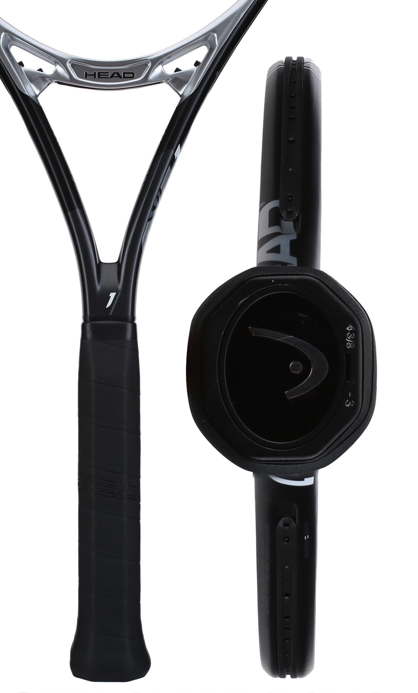 Amazon | HEAD MxG 1 ブラック/シルバー 16x19 テニスラケット (4 1/8